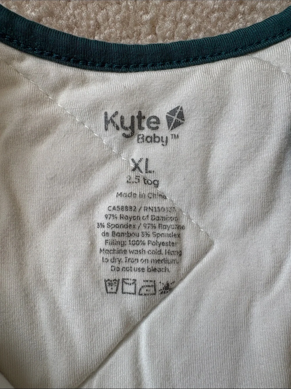 Kyte BABY Teal Sleeveless Zip Sleep Sack - Deep Teal